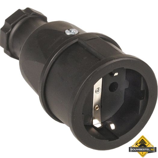 Sirox volrubber contrastekker zwart, IP20