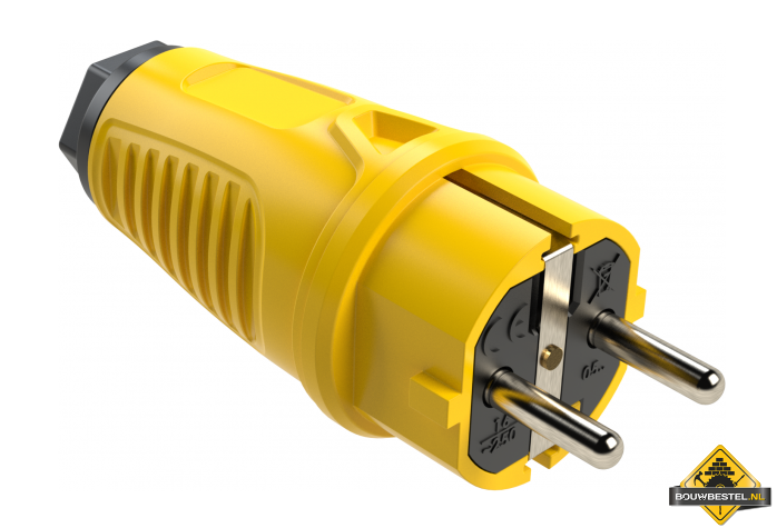 SIROX rubberen stekker geel, IP44