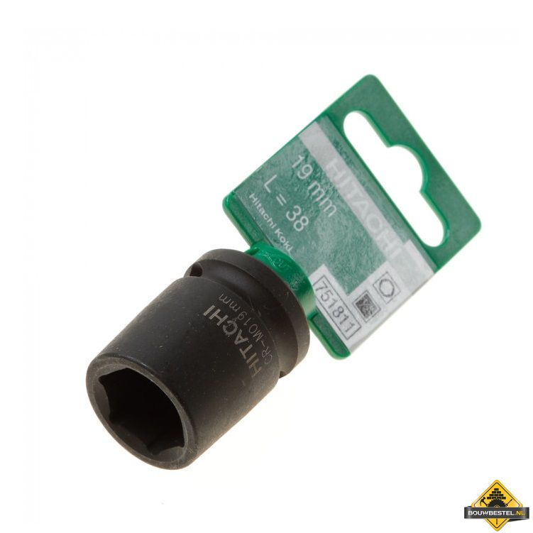Slagmoer Krachtdop SW 1/2 inch - 19mm Vierkant x Lengte 38mm