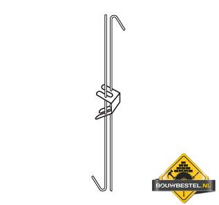 Snelhangers haak/haak 31.5cm + 31.5cm (afhangbereik 39 -59cm) - 100 stuks