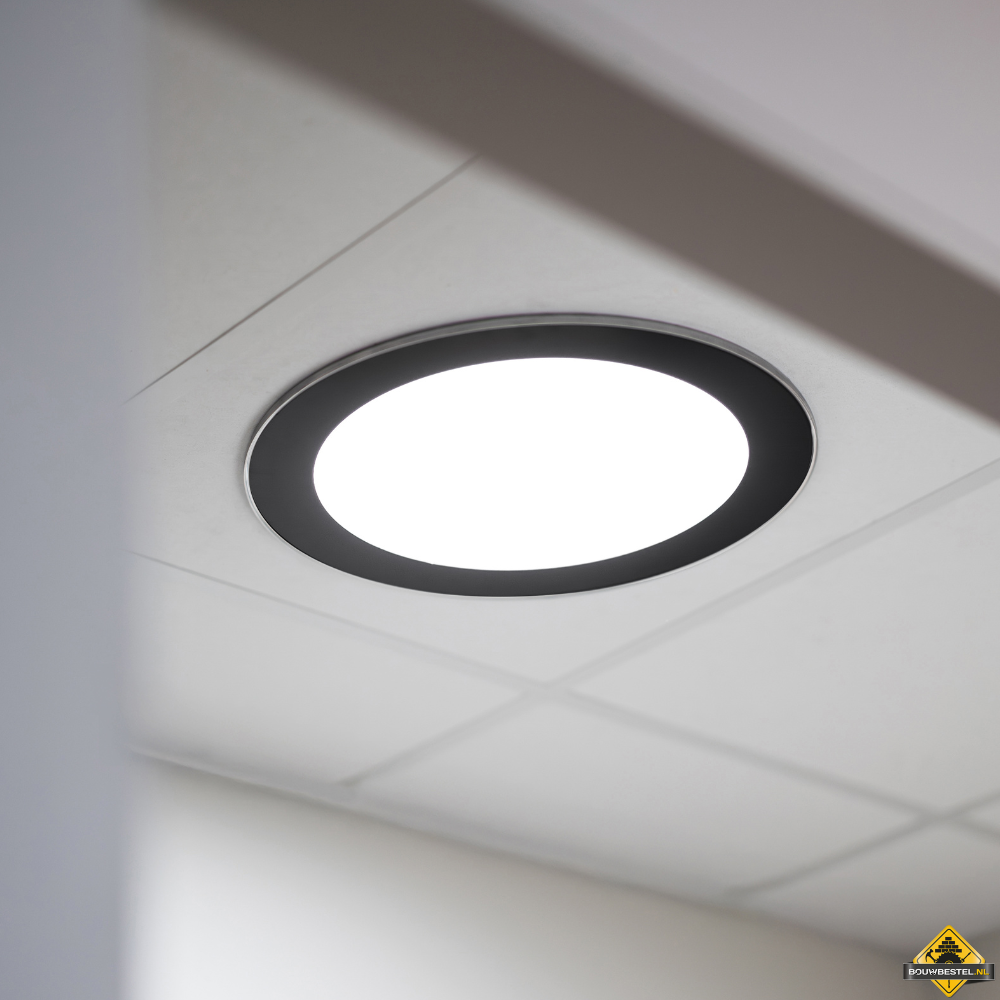 Solatube diameter 35cm Plafondplaat rond opbouw zwart binnenzijde