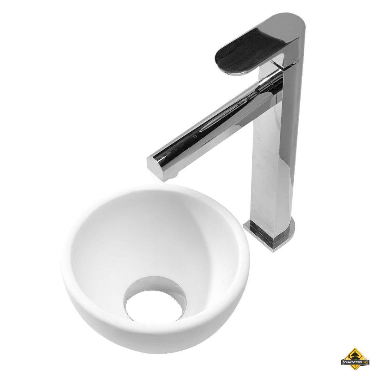 Wiesbaden Solid Surface opzetfontein rond 200x200x110