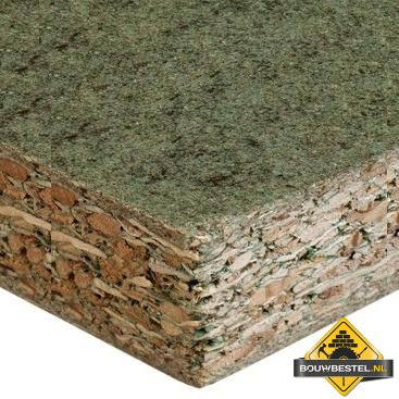 Groene spaanplaat 10mm V313 waterwerend (250x125cm)