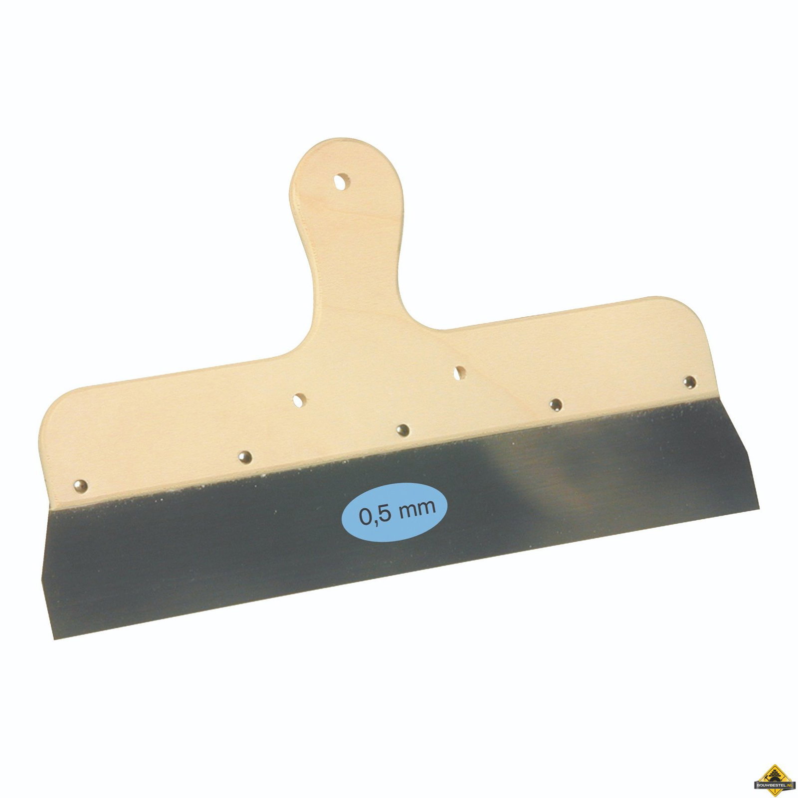 Spackmes SUPER PROF 400 mm blauw veren staal houten greep