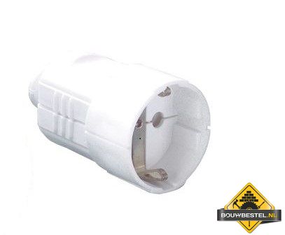 Contrastekker RA pvc 10/16A wit