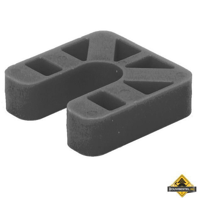 GB Drukplaatjes / Stelplaatjes Zwart Met Sleuf 70X70X20 40 stuks