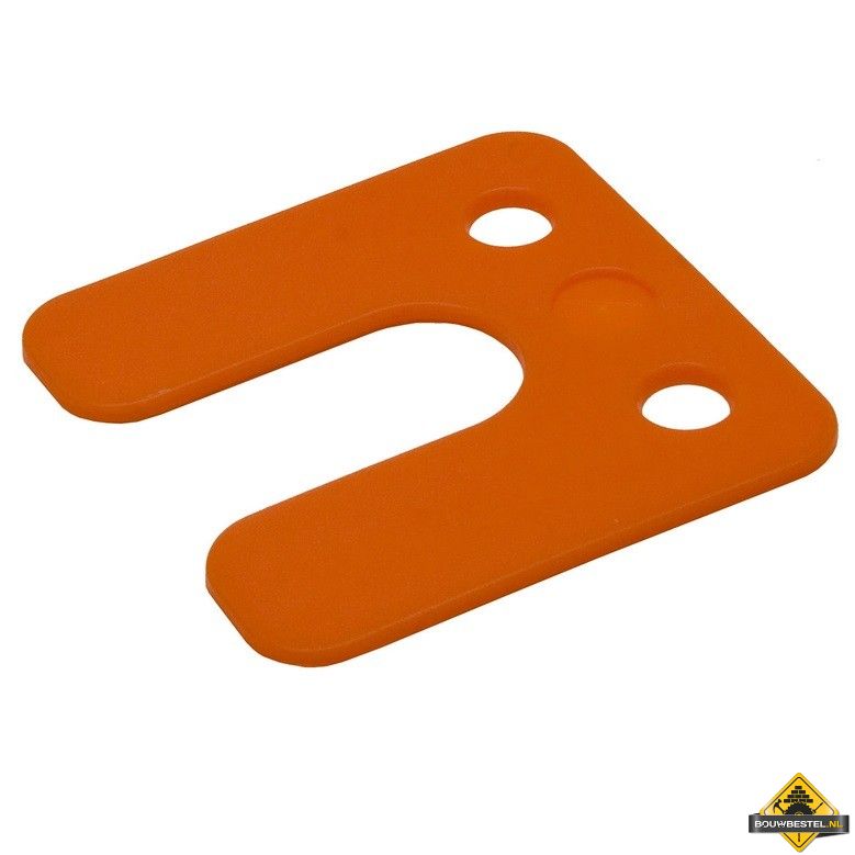 GB Drukplaatjes / Stelplaatjes Oranje Met Sleuf 70X70X2 - 48 stuks
