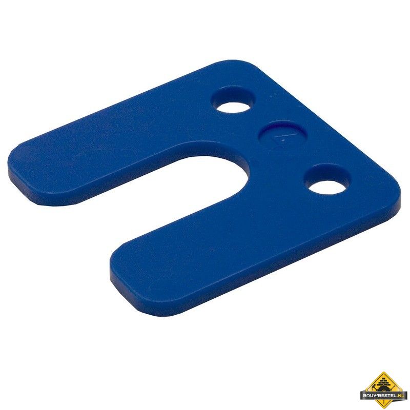 GB Drukplaatjes / Stelplaatjes Blauw Met Sleuf 70X70X4 - 48 stuks