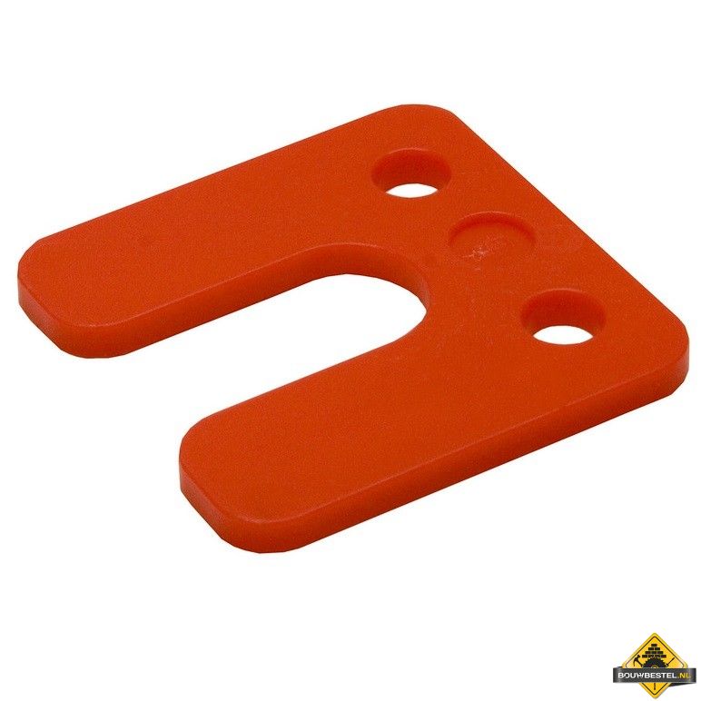 GB Drukplaatjes / Stelplaatjes Rood Met Sleuf 70X70X5 - 48 stuks