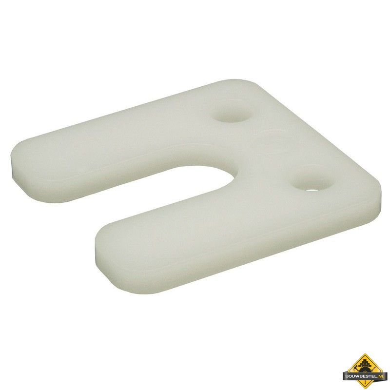 GB Drukplaatjes / Stelplaatjes Transparant Met Sleuf 70X70X6 - 48 stuks