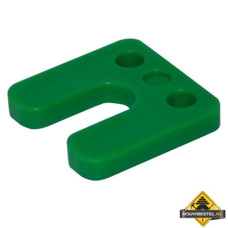 GB Drukplaatjes / Stelplaatjes Groen Met Sleuf 70X70x10mm - 48 stuks