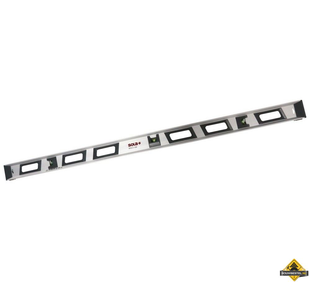 Stelwaterpas aluminium SOLA HPLH 180 cm met stelvoetjes