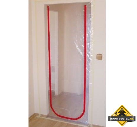 STOFSTOP afsluitfolie met rits 2.5 x 1.1 meter