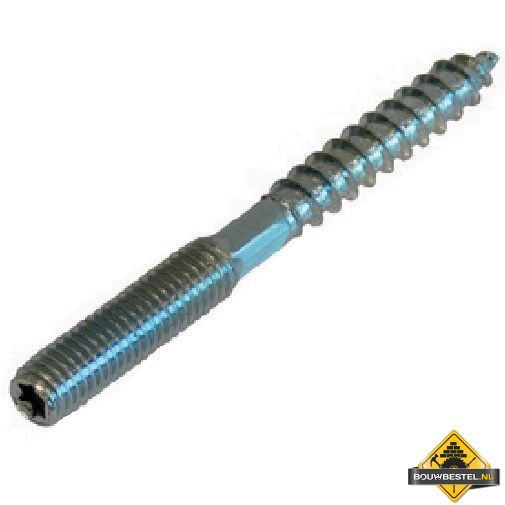 Stokeind met sleutelvlak M12X160 Diameter: 10.6 Verzinkt - 50 Stuks