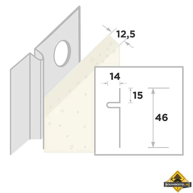 Stucstop aansluitprofiel 1319 vz L=300 cm