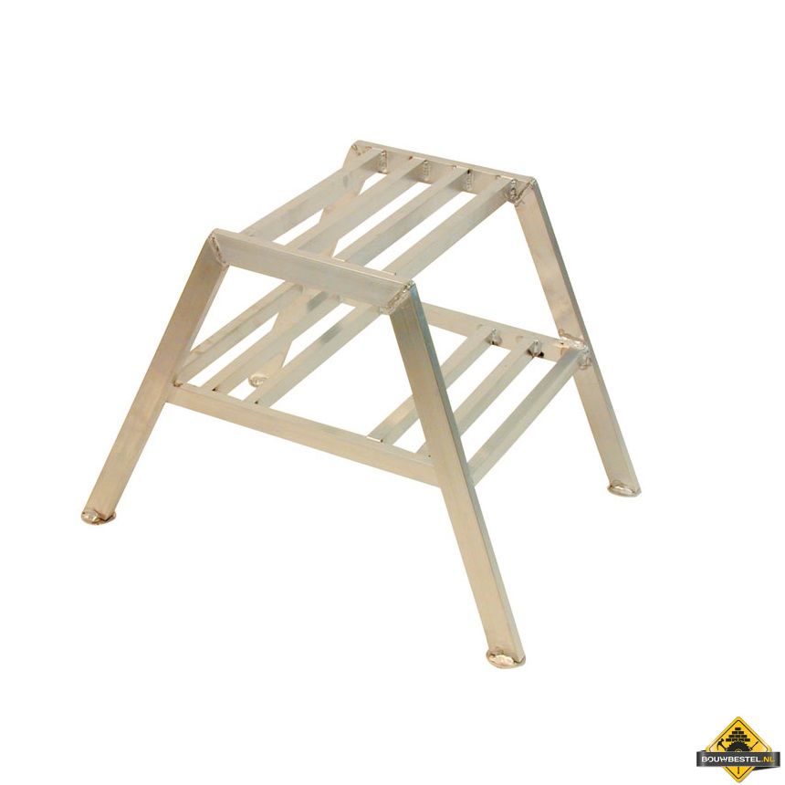 Stukadoorsbankje 50cm 2-treden aluminium