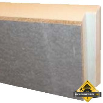 Kantplank 1200x200x50mm geïsoleerd + 8mm cementplaat