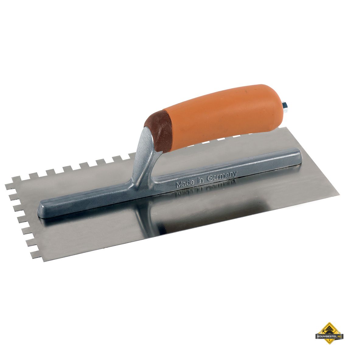 Lijmspaan Super Prof 280x120 mm RVS. 12x12 mm met SUPERSOFT-handgreep