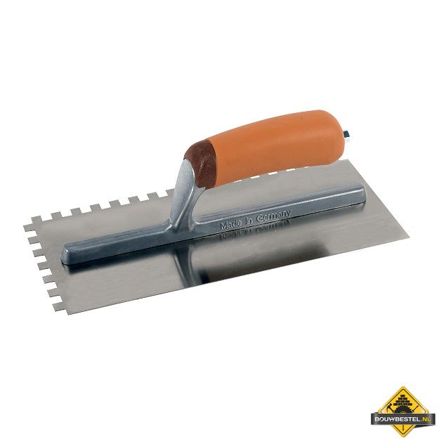 Lijmspaan SUPER PROF 280x120 mm RVS. 4x4 mm met SUPERSOFT-handgreep