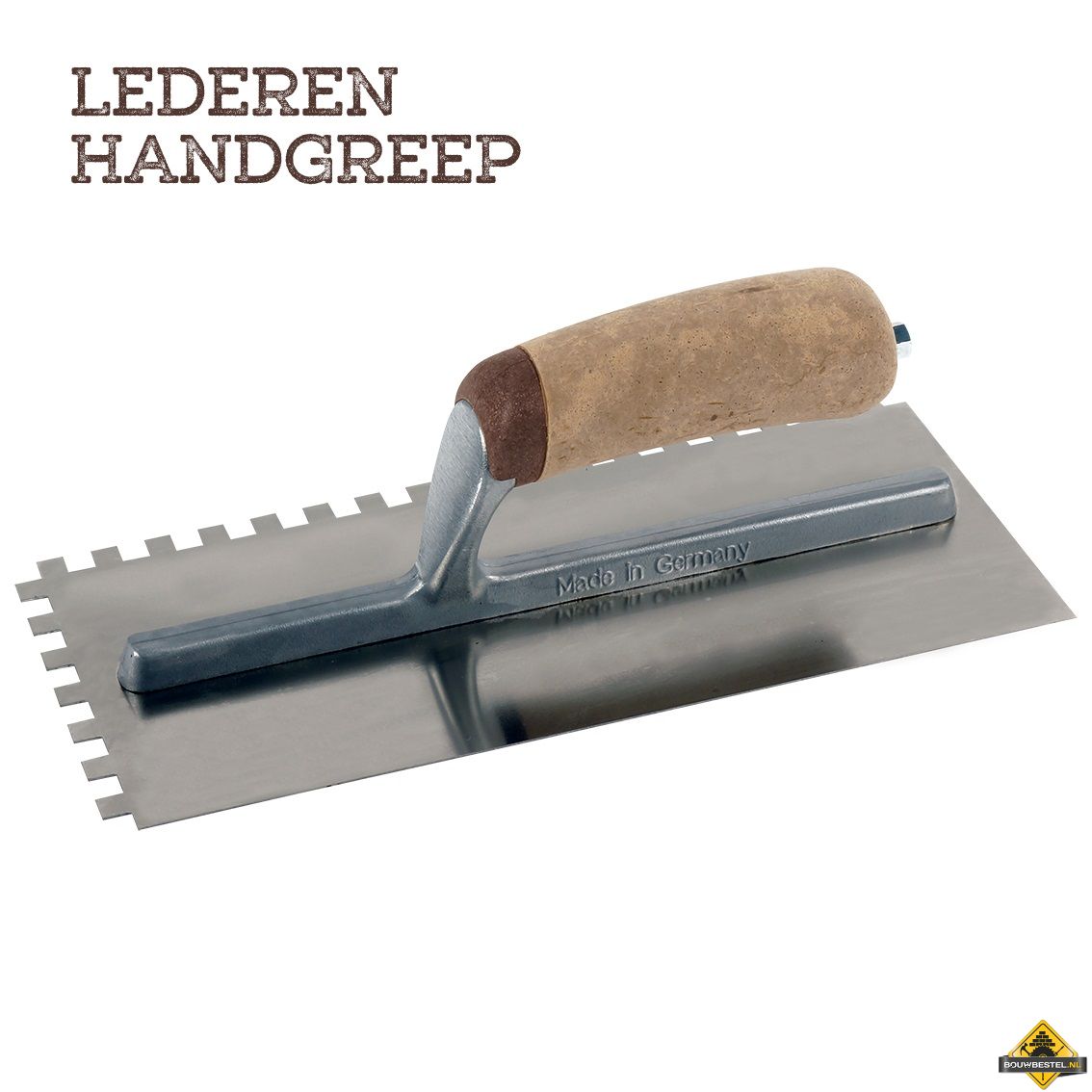 Lijmspaan SUPER PROF PURE 280x120 mm RVS, 10x10 mm Leer