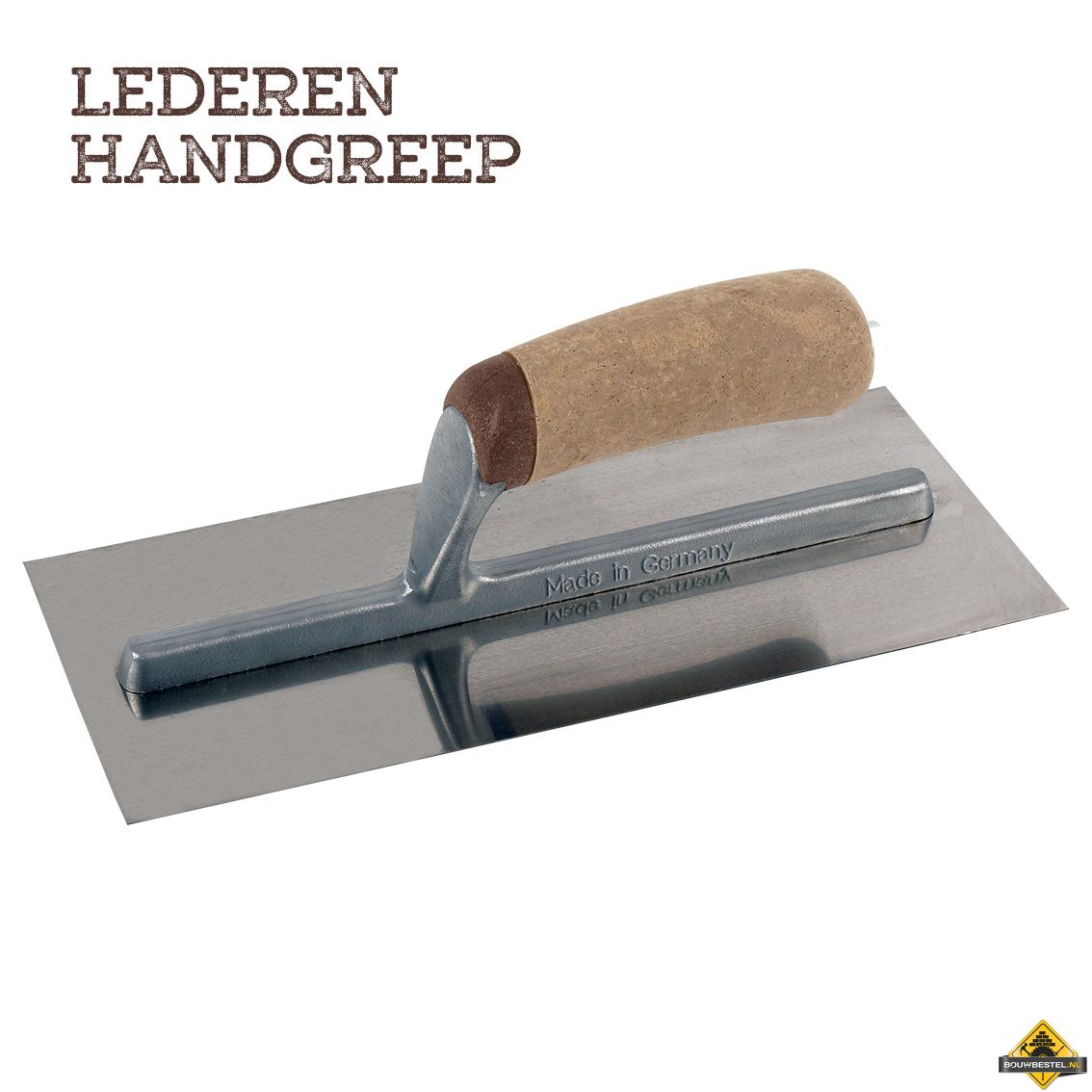 Pleisterspaan SUPER PROF PURE 305x100x0.65 mm RVS met Leren handgreep