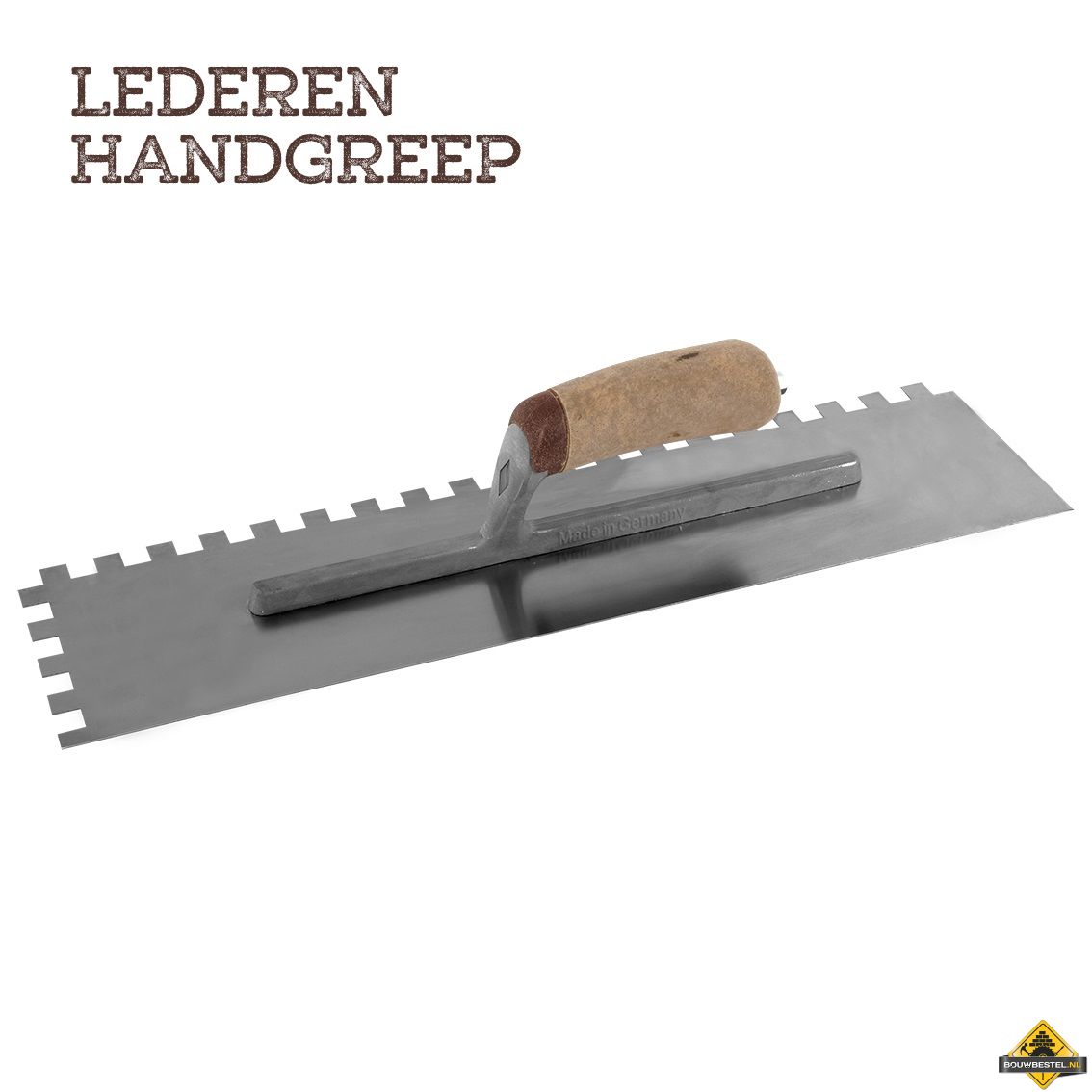 Lijmspaan SUPER PROF PURE 480x120 mm RVS, 12x12 mm met Leer
