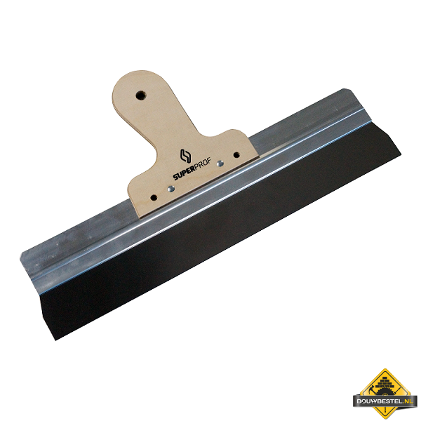 Spackmes SUPER PROF aluminium 285 mm RVS met houten-handgreep