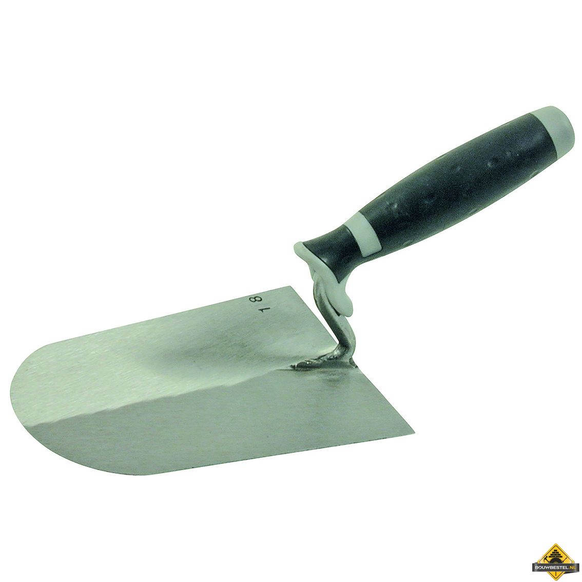 Stukadoorstroffel SUPER PROF rond S-hals 180 mm SUPERSOFT-greep RVS