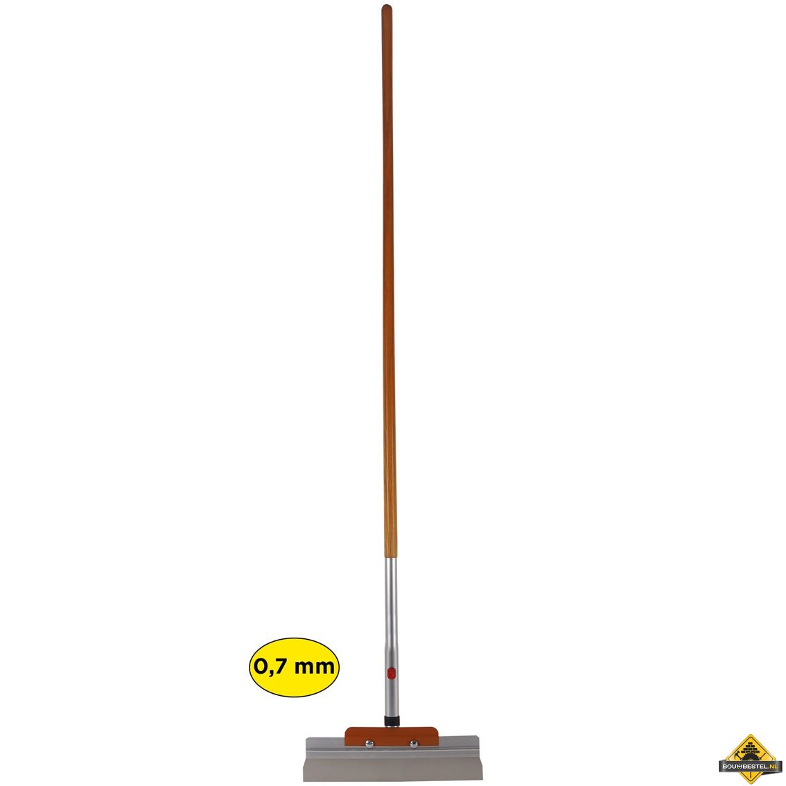 Super Prof Multi Click wand/vloerschraper met houten steel - 0,7 mm