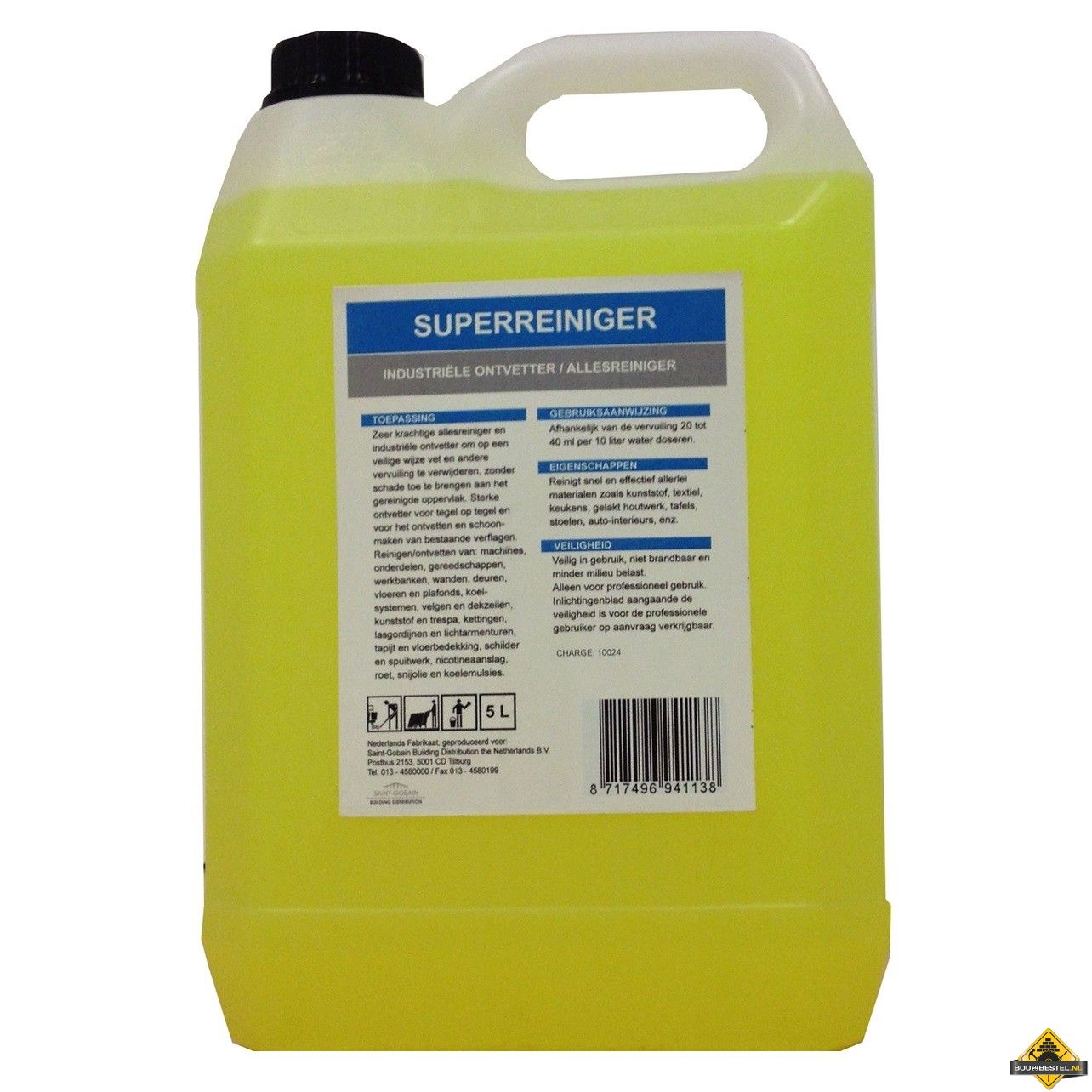 Superreiniger can 5 liter - Bouwbestel Huismerk