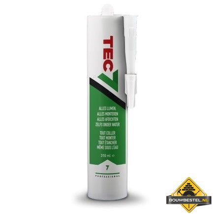 Tec7 Lijm / Kit Wit Koker 310ml