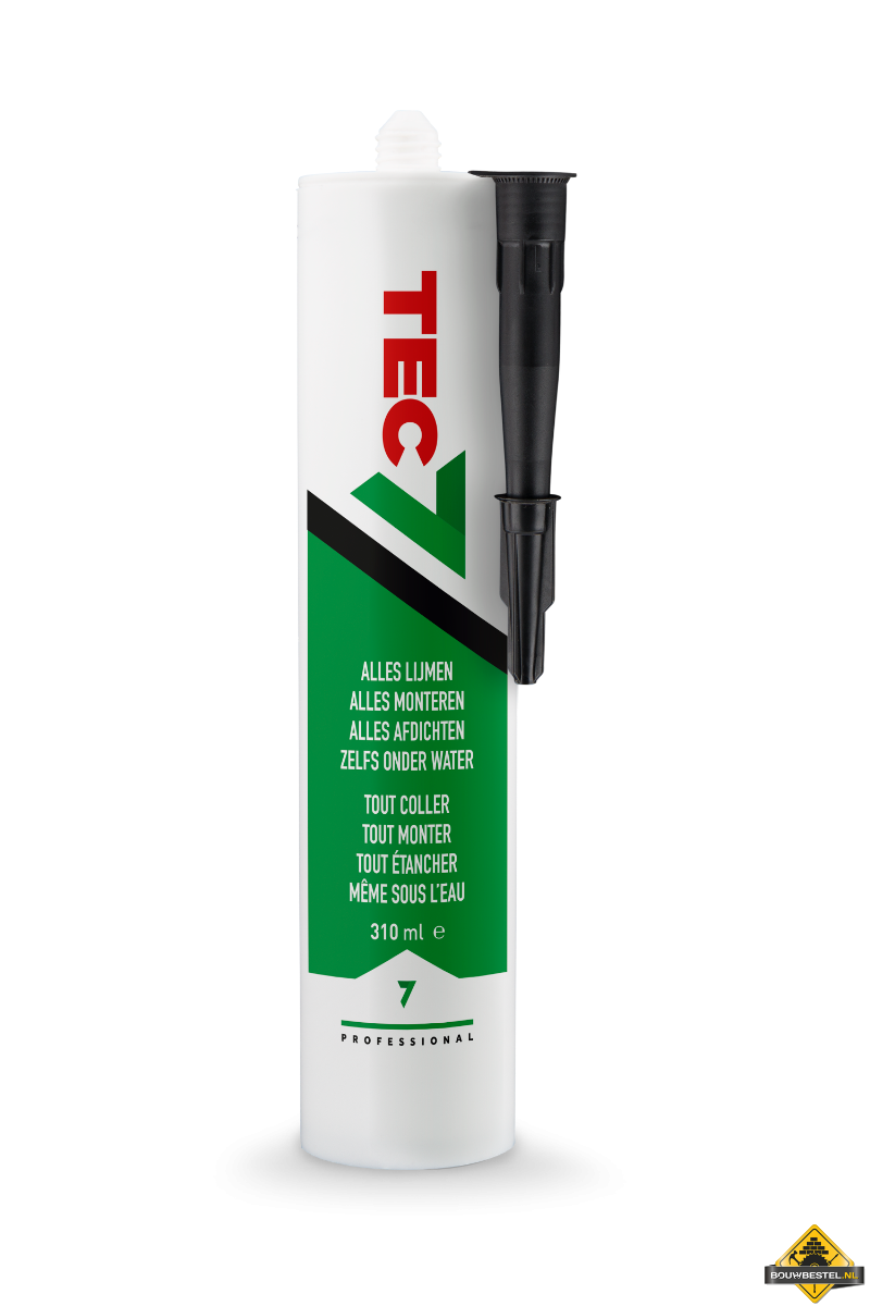 Tec7 Lijm / Kit Zwart Koker 310ml
