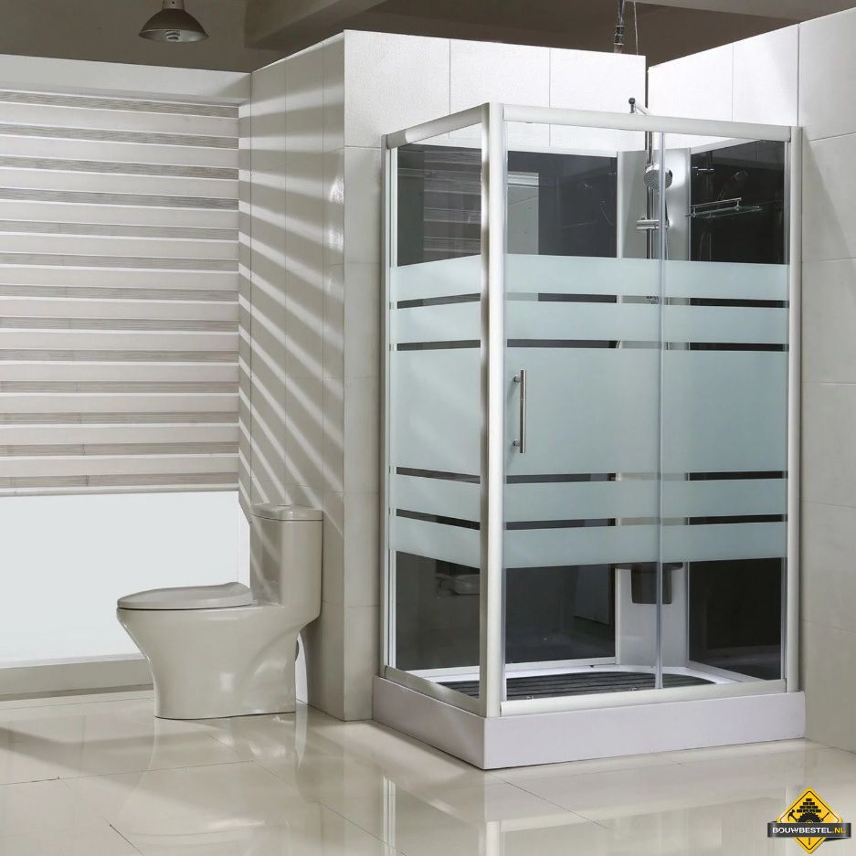 Thermo rechts complete douchecabine 120x90x218 alu 5mm glas