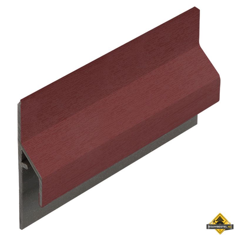 Trim/kraal aansluitprofiel 10mm Keralit dakrand Wijnrood - Classic (bestelnr. 2843)