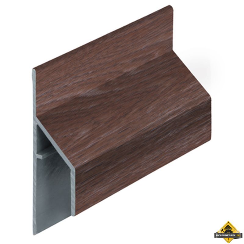 Trim/kraal aansluitprofiel 17mm Keralit Bruin eiken - Modern eiken (bestelnr. 2810)