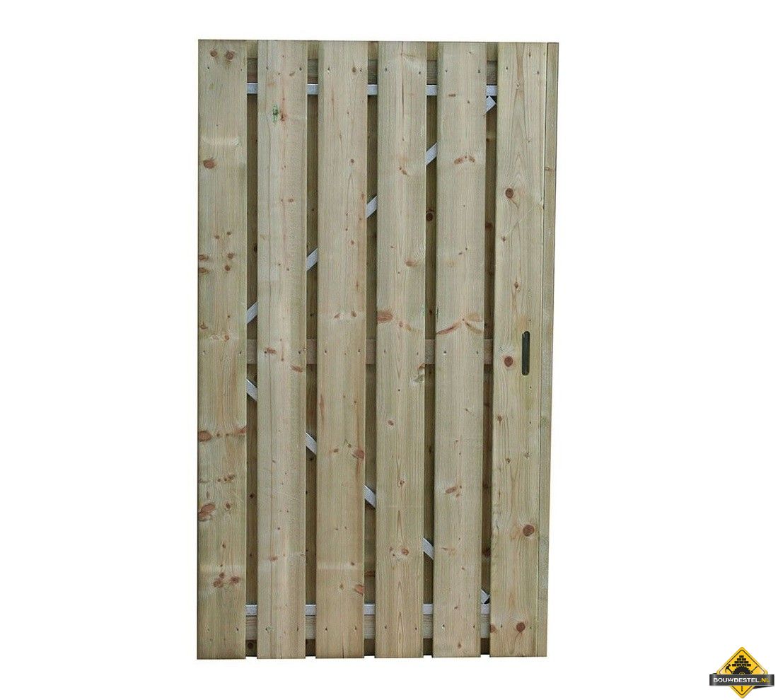 Tuinpoort / Tuindeur geïmpregneerd hout 100 x180 cm