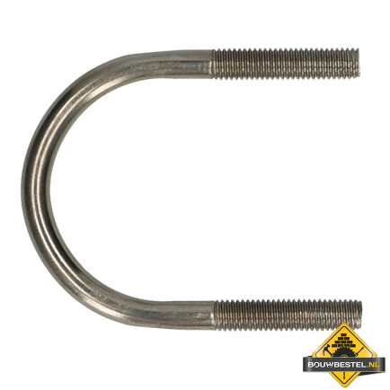 U-beugel Diameter 2" xM8 RVS A2 (71/99/40mm) | 100 stuks