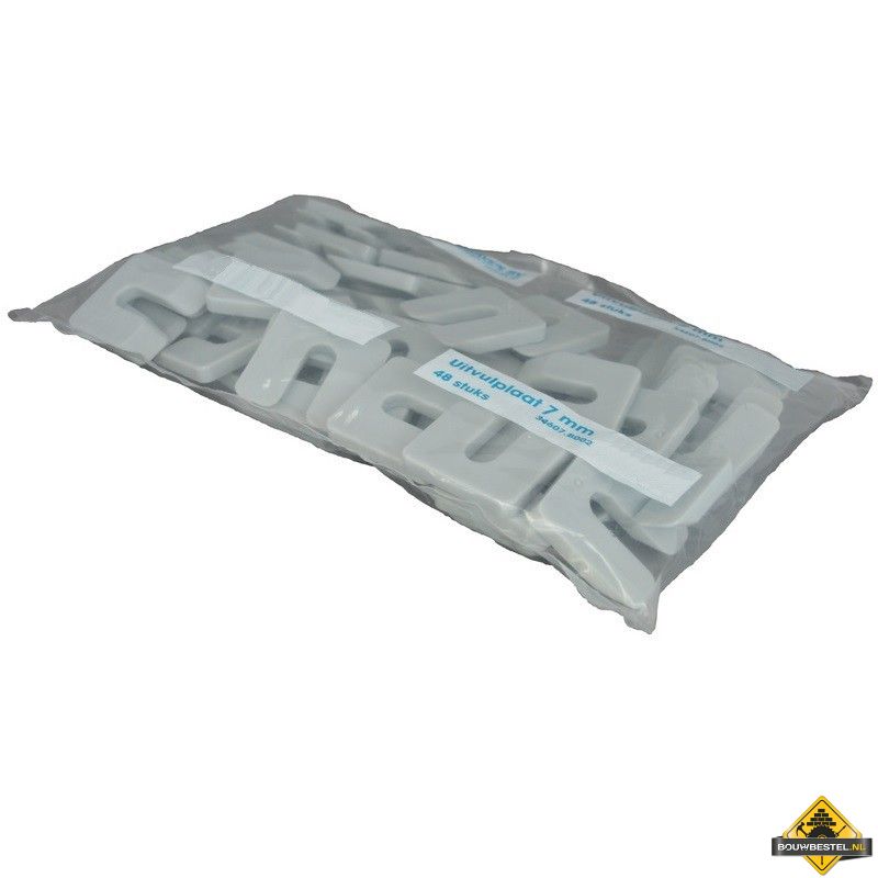 Uitvulplaatje 7mm Grijs - 48 stuks