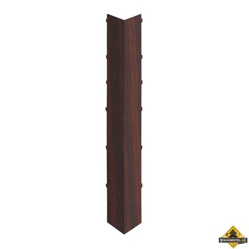 Uitwendig hoekstuk 350mm Keralit dakrand Mahonie - Classic (bestelnr. 2847)