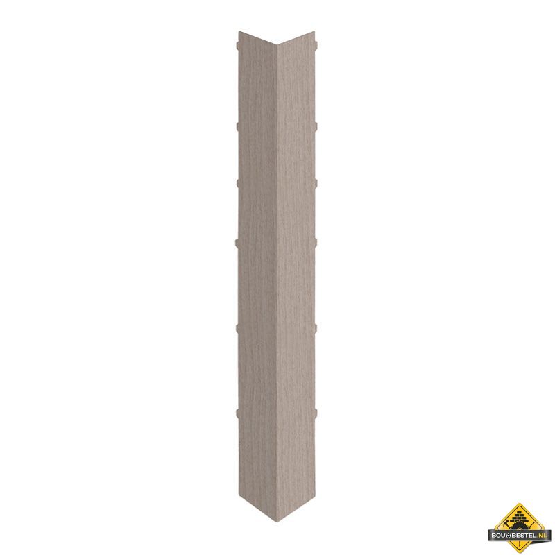 Uitwendig hoekstuk 350mm Keralit dakrand Vergrijsd ceder - Classic (bestelnr. 2847)