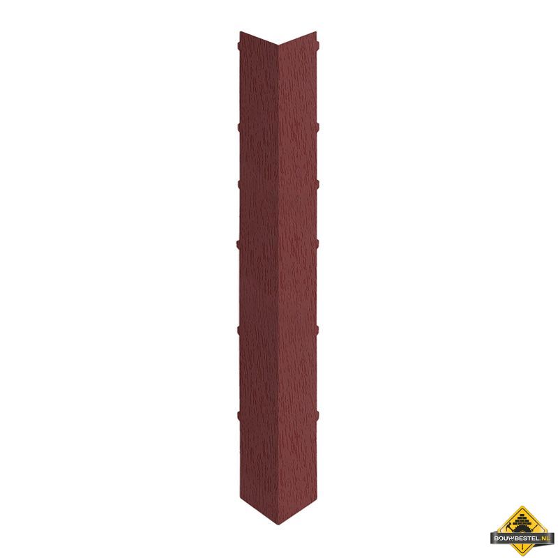 Uitwendig hoekstuk 350mm Keralit dakrand Wijnrood - Classic (bestelnr. 2847)