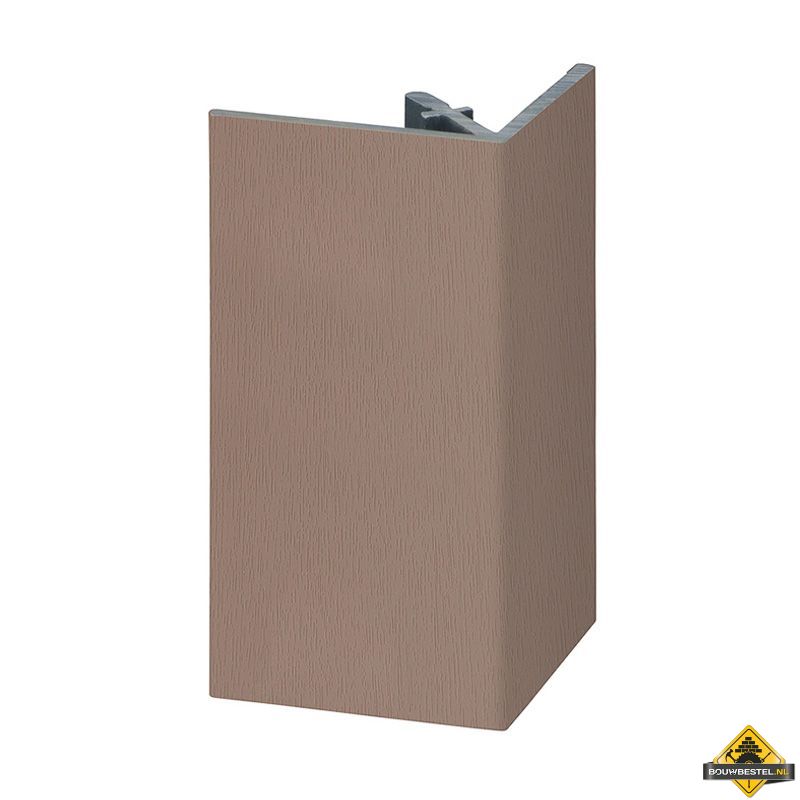 Uitwendig rechthoekprofiel Keralit 46x46mm Bruingrijs - Classic (bestelnr. 2812)