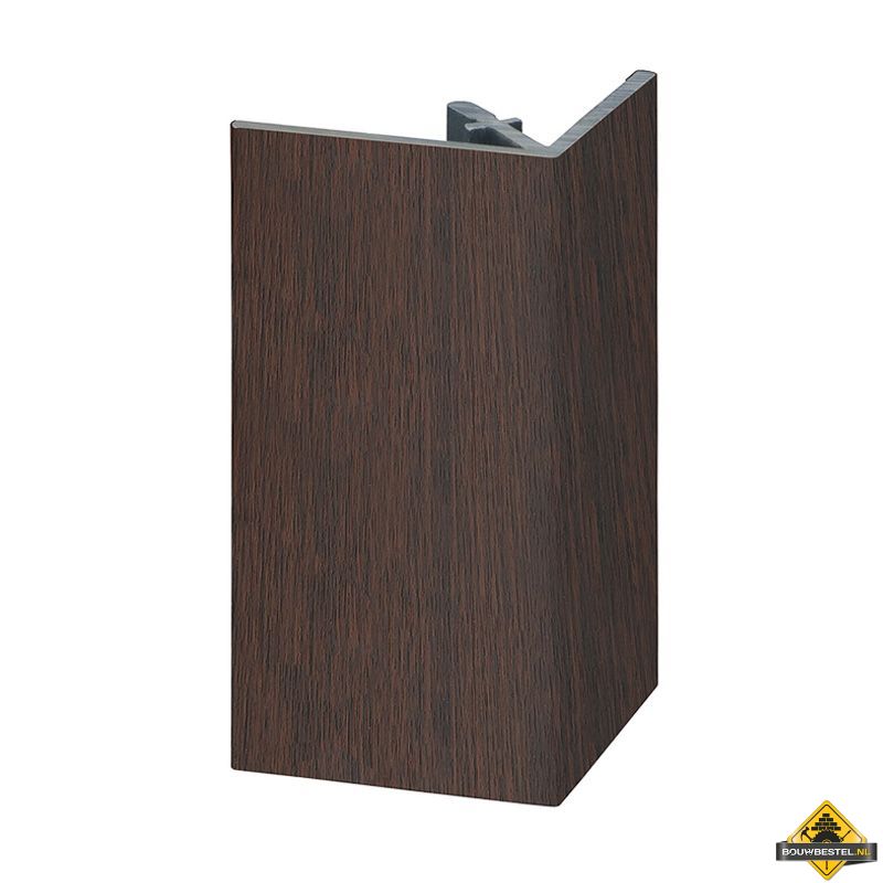 Uitwendig rechthoekprofiel Keralit 46x46mm Donker eiken - Classic (bestelnr. 2812)
