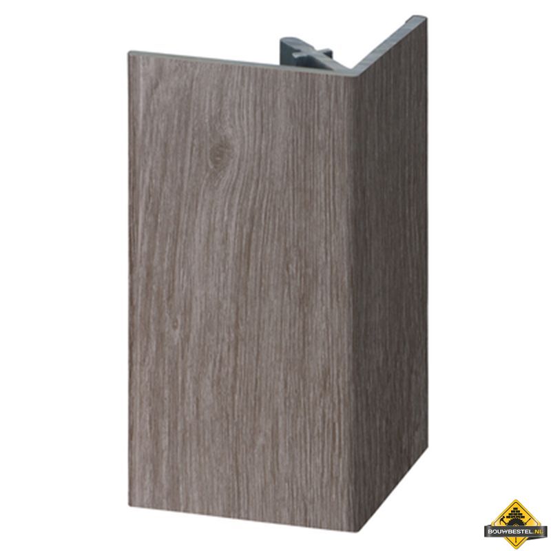 Uitwendig rechthoekprofiel Keralit 46x46mm Taupe eiken - Modern eiken (bestelnr. 2812)