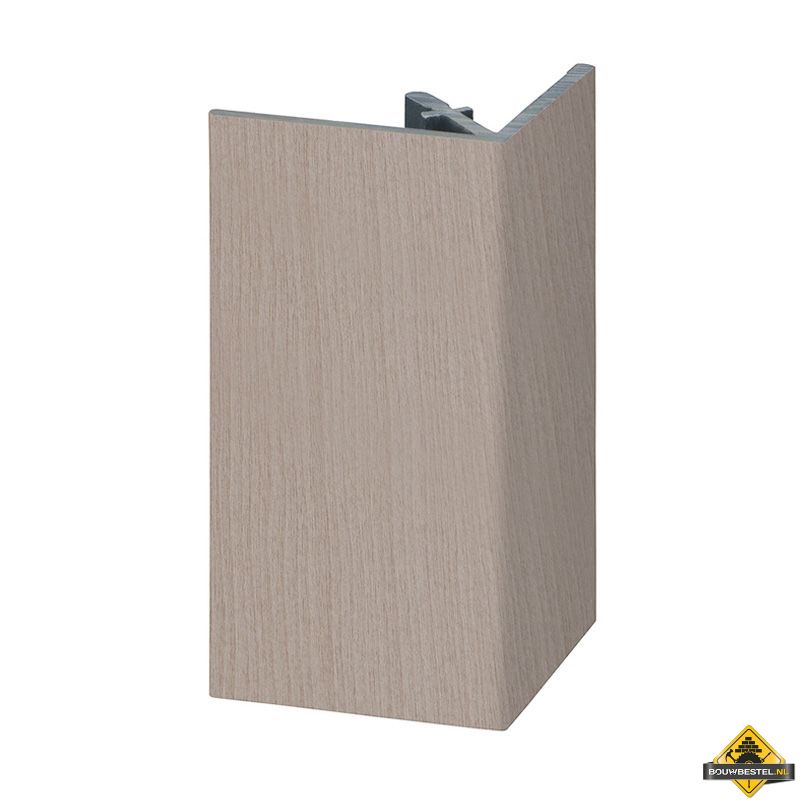 Uitwendig rechthoekprofiel Keralit 46x46mm Vergrijsd ceder - Classic (bestelnr. 2812)