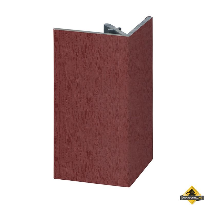 Uitwendig rechthoekprofiel Keralit 46x46mm Wijnrood - Classic (bestelnr. 2812)