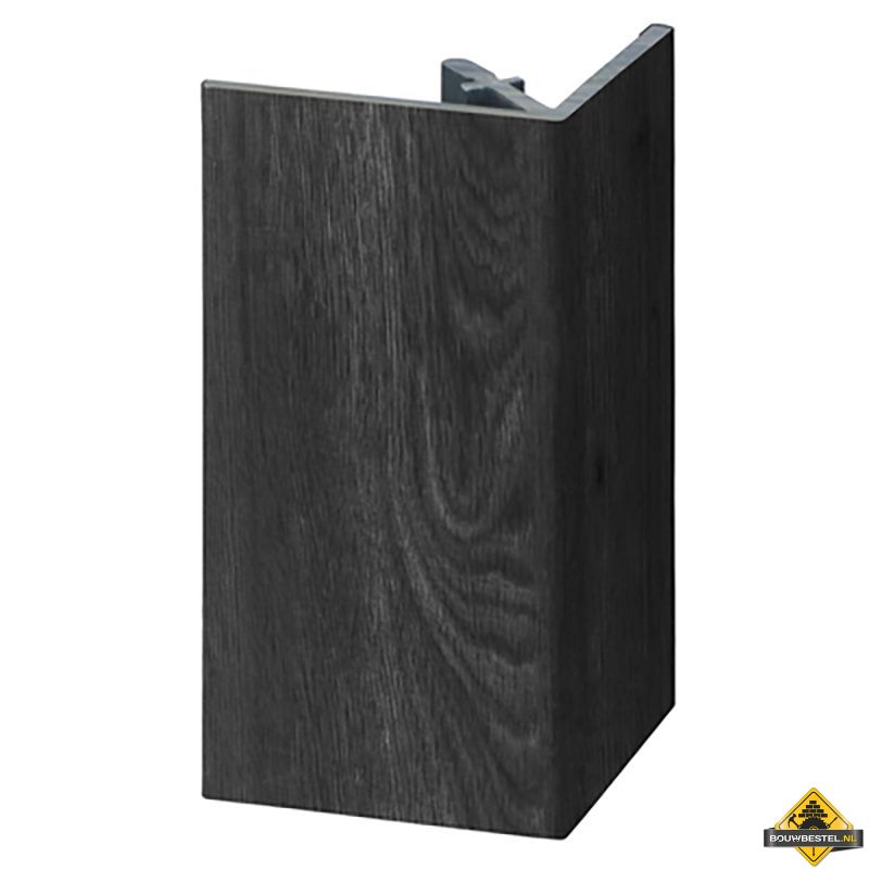 Uitwendig rechthoekprofiel Keralit 46x46mm Zwart eiken - Modern eiken (bestelnr. 2812)