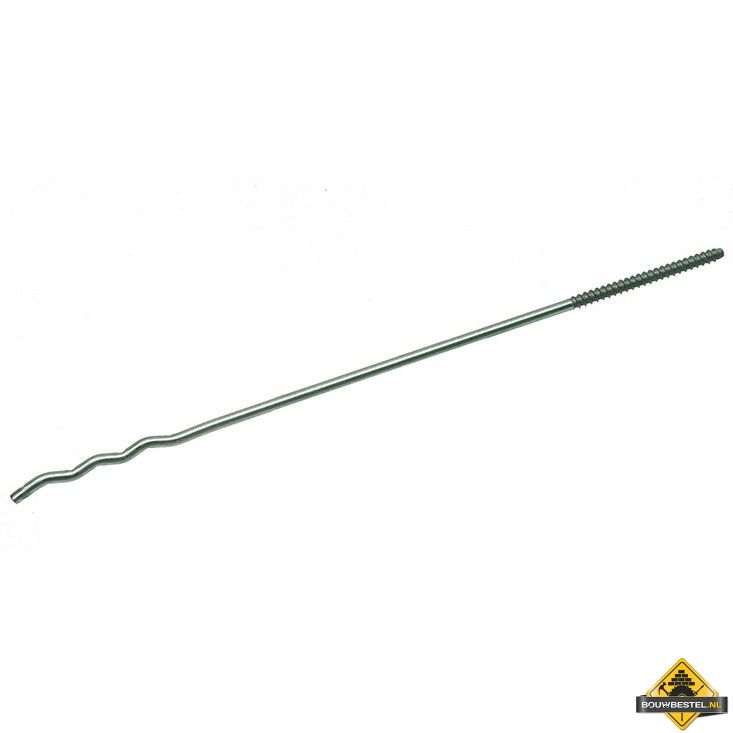Uni-Boor Spouwanker Houtdraad 250x4mm 304 RVS (Spouwbereik: 145mm +/- 15) - 50 stuks