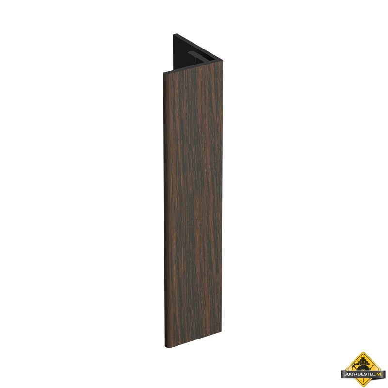 Verlengd eindprofiel 17x44mm Keralit Donker eiken - Classic (bestelnr. 2811)