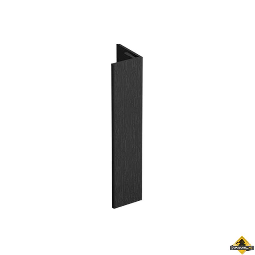 Verlengd eindprofiel 17x44mm Keralit Grafietzwart - Classic (bestelnr. 2811)